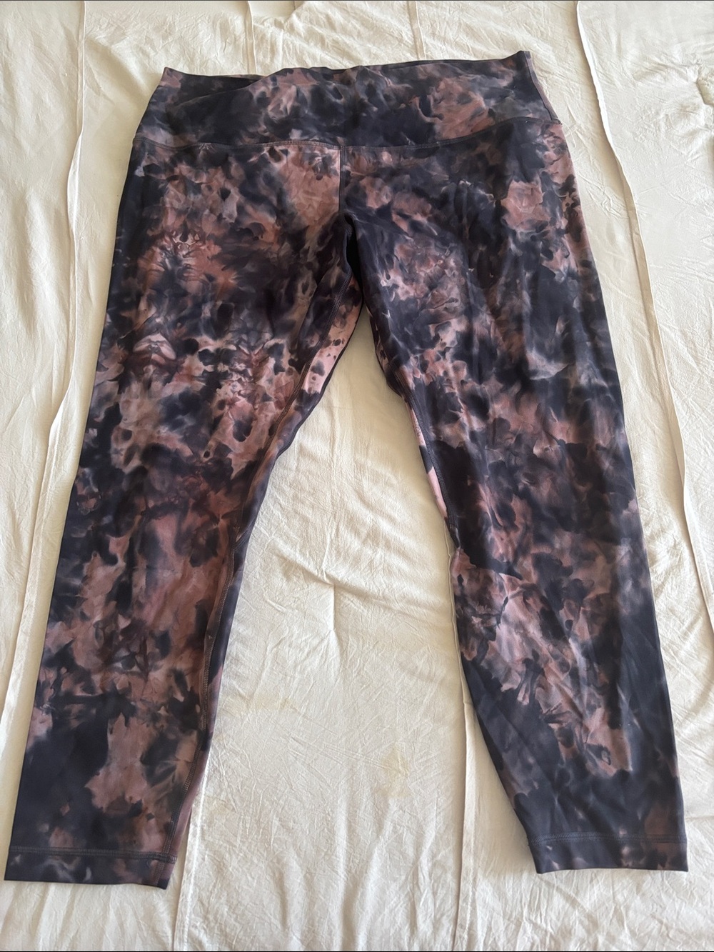 lululemon athletica Black and Brown Tie-Dye High-Waist Leggings